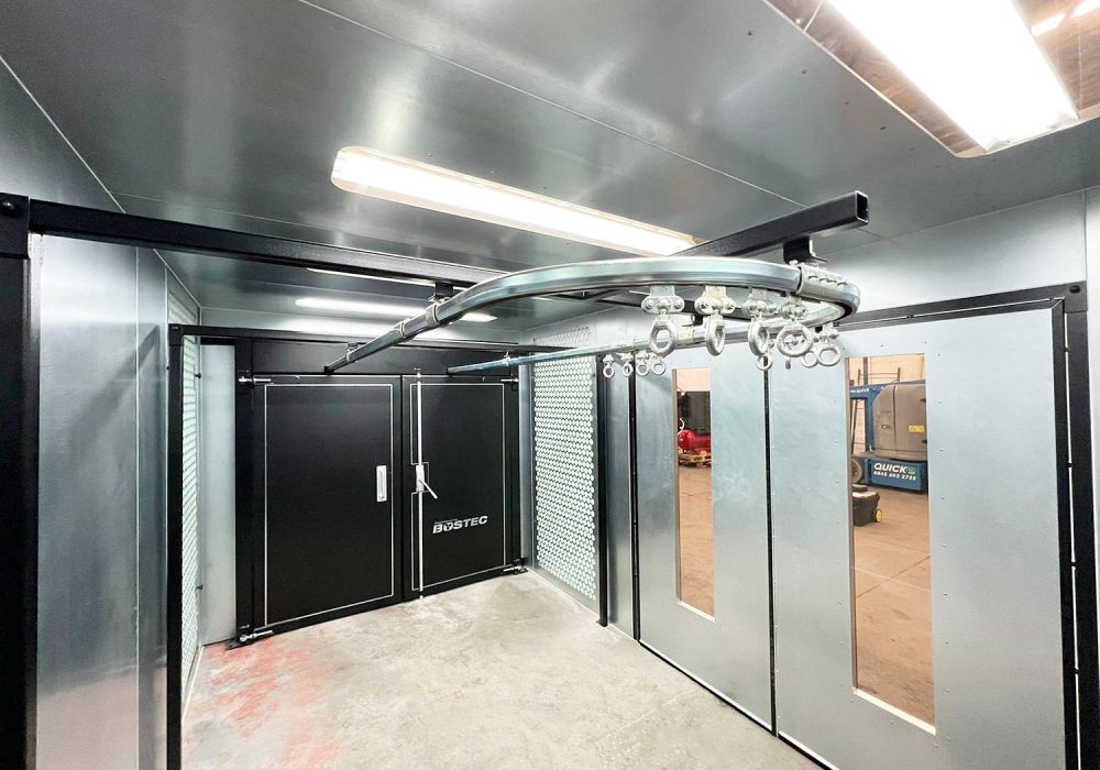 Powder Coat Room with Box Oven