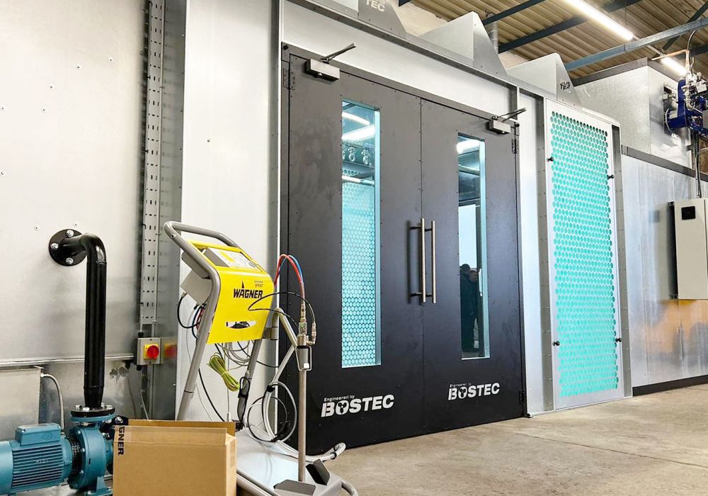 Outside of a Powder Coating Spray Room