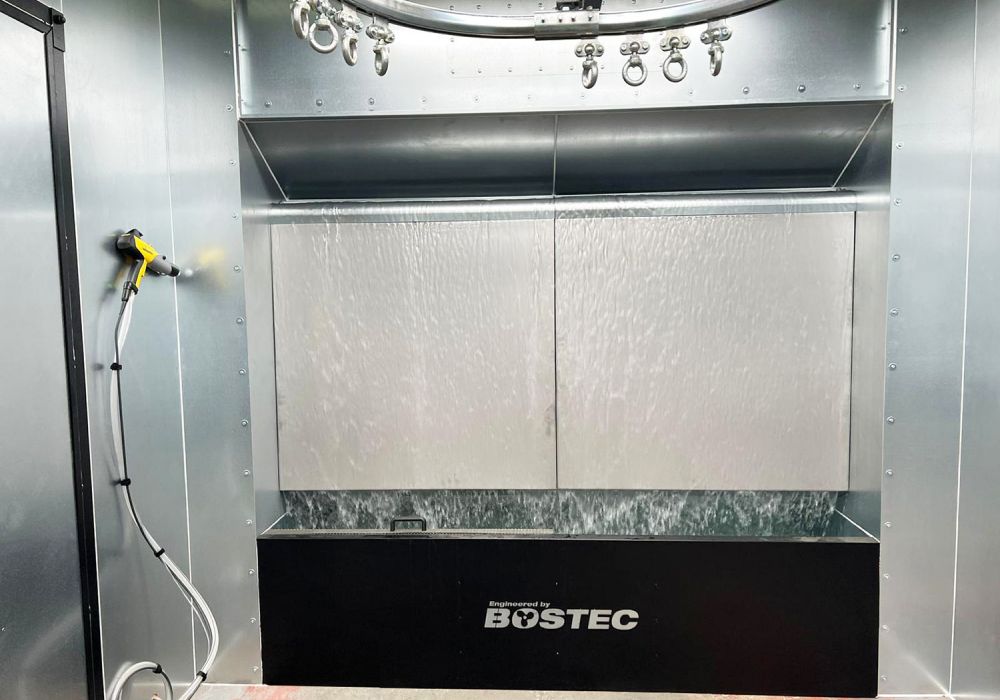 Water Back Powder Coating Spray Room with Gun