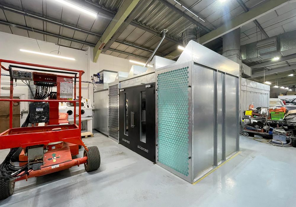 Completed Spray Room with Power Coating Oven