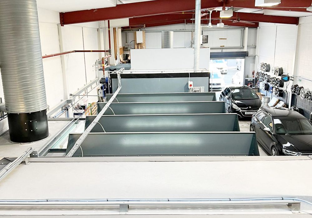 Top View of Twin Powder Coating Ovens